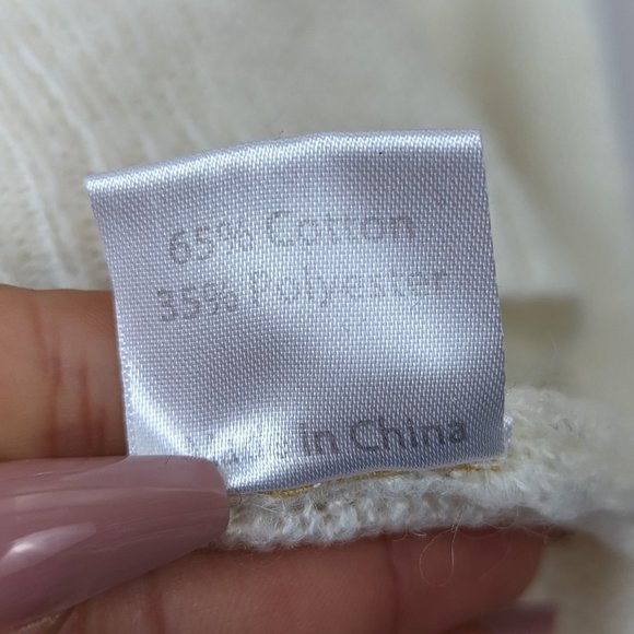 Princess Polly Cropped Cream Sweater Size Small - Picture 8 of 12